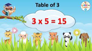 Table of 3  Multiplication Tables for Kids  3 ka Pahada  Maths Tables  Learning Kids TV [upl. by Llatsyrc]