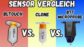 BLTouch vs BTT Microprobe vs Klon – Der beste BedLeveling Sensor für DEINEN 3D Drucker [upl. by Terrene]