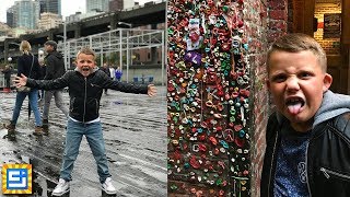 Carl and Jinger Travel to the Gum Wall in Seattle WA [upl. by Marcell]