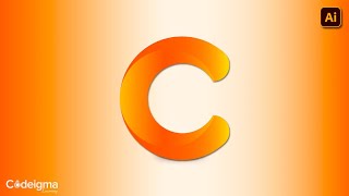 How to Make Letter C Logo Design in Illustrator Design 2 Lettermark Logo Series Codeigma Learning [upl. by Langley638]