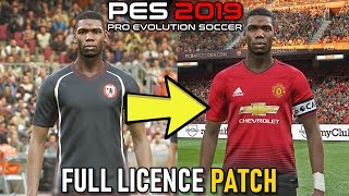 PES 2019 How to Install Official Team Names Kits Logos Leagues amp More [upl. by Anoel]