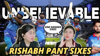 RISHABH PANT ONE HANDED Top 5 Best Sixes In Cricket History  Indian Batsman Rishabh Pant Sixes [upl. by Niamreg]