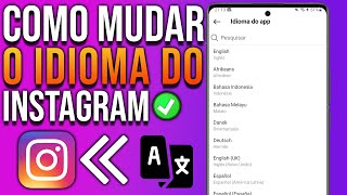 COMO MUDAR IDIOMA DO INSTAGRAM [upl. by Enitsuga285]