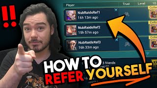 How to REFER YOURSELF to get MAX REWARDS QUICKLY  Raid Shadow Legends [upl. by Letnoj]