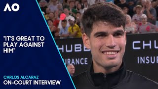 Carlos Alcaraz OnCourt Interview  Australian Open 2024 First Round [upl. by Hobbs]