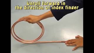 Unroll and straighten copper tube [upl. by Howenstein780]