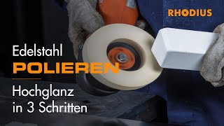 Mit dem Winkelpolierer Edelstahl polieren  Tipps für Scheiben und Drehzahl [upl. by Kenna4]