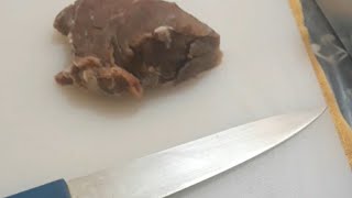 CUTTING  CHOPPING  SLICING TECHNIQUE BEEF MEAT FOR BEEFSTEAK RECIPE [upl. by Gibun]