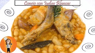 Conejo con Judías Blancas Estofadas  Receta de Cocina en Familia [upl. by Irtemed]