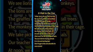 English Story Level 0  A Visit to the Zoo  Learn English Through Story [upl. by Ardekal103]