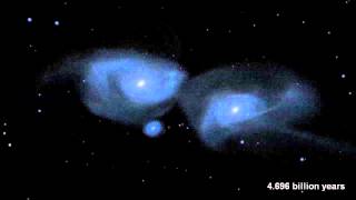 Milky Way and Andromeda Galaxies Collision Simulated  Video [upl. by Korrie104]