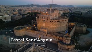 Castel SantAngelo  Rome🇮🇹  4K Drone Footage [upl. by Bourke]