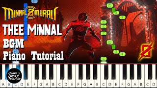 Thee Minnal BGM Piano Tutorial  Minnal Murali Theme Song Title Music  Free MIDI [upl. by Nodnol]