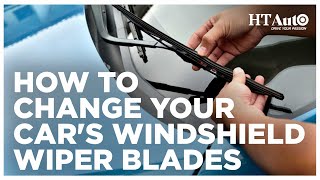 How To Change Your Cars Windshield Wiper Blades  All Things Auto  HT Auto [upl. by Llehsram]