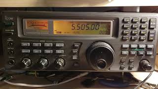 Shannon Volmet Ireland 5505 kHz USB Shortwave on Icom IC R8500 receiver [upl. by Naujid]