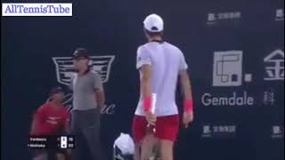 Fernando Verdasco angry with ballboys [upl. by Airahs867]