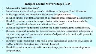 463 Jacques Lacan Mirror Stage [upl. by Dyan300]