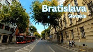 Bratislava Slovakia đź‡¸đź‡°  November 2023  HDR 60fps Driving Downtown [upl. by Jelena553]