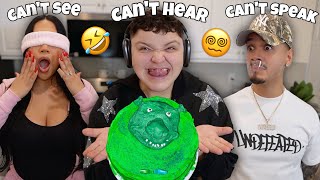 BLIND DEAF MUTE BAKING CHALLENGE W KAED😭🤣 [upl. by Cami]