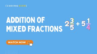 Addition of Mixed Fractions  How To Add Mixed Fractions  Math In A Minute [upl. by Annabel253]