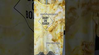 Tie dye AND a pregnancy announcement What’s more fun than that Here’s a yellow geode tee I made [upl. by Enomsed]