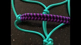 2 Paracord horse halter nosebands  2 different simple weave fishtail nosebands [upl. by Libyc]