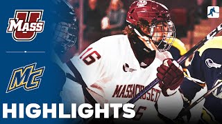 UMass vs Merrimack  NCAA College Hockey  Highlights  January 12 2024 [upl. by Ellinger526]