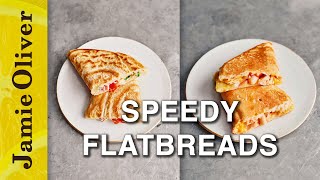 Speedy Flatbreads  Jamie Oliver  ONE  Monday 830pm Channel 4 UK [upl. by Akeber]