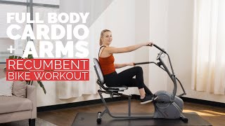 30 Min Recumbent Bike Workout  Full Body HIIT  Arms [upl. by Salomie]