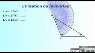 Lutilisation du rapporteur dangle [upl. by Brennen]