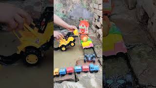 Tractor starting automobile jcb toys toyvihicles toycar tractorjcb truck funny [upl. by Einhapets]