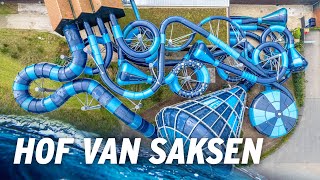 All Water Slides at Hof van Saksen Water Park  4K 2023 [upl. by Tteltrab28]