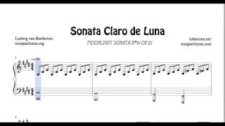 Sonata Claro de Luna Partitura de Piano Completa [upl. by Holbrooke557]