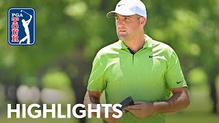 Scottie Scheffler headlines eightway tie after 18 holes at Charles Schwab  2022 [upl. by Eldwon]