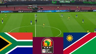 South Africa 4 vs 0 Namibia LIVE CAF 2024 match highlights  Video game simulation pes 2021 [upl. by Boys]