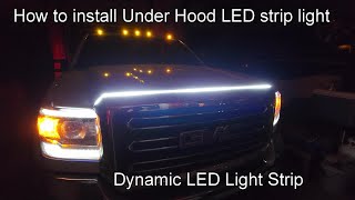 How to Install Hood LED Lighting strip  2019 GMC Sierra 2500HD [upl. by Carine638]