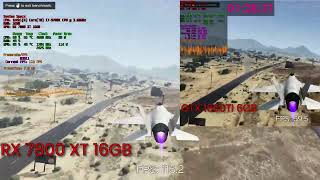 GTA 5 Benchmark i79700k RX 7800 XT 16GB vs GTX 1660 Ti 6GB 32 GB RAM [upl. by Bashee80]