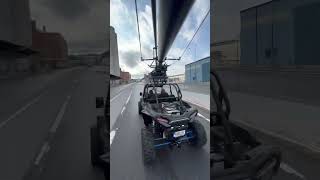 Scorpio Arm  Testdrive with the Polaris RZR 1000 in Stockholm harbour [upl. by Airbas]