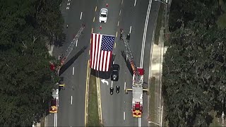 SKY 4 Community loved ones fellow officers honor corrections officer killed at truck stop [upl. by Atiana520]