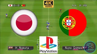 Winning Eleven 2000  Japan vs Portugal  Duckstation PS1 on PC Full Game 4K60 [upl. by Yroc]