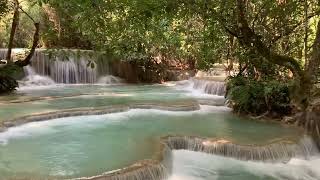 Kuang Si Waterfall Southwest of Luang Prabang [upl. by Khichabia]