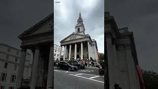 St Martin in the Fields church from Trafalgar Square srilanka travel london londonlandmark [upl. by Homovec]