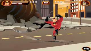 The Incredibles Save The Day Flash Game Gameplay [upl. by Ahsimrac]