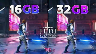 16GB vs 32GB RAM  Star Wars Jedi Survivor [upl. by Idak]