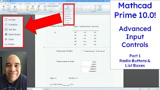 Mathcad Prime 100  Advanced Input Controls  Part 1 Radio Buttons and List Boxes [upl. by Ativoj73]