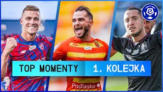 TOP MOMENTY 1 kolejki  Ekstraklasa  202223 Komentarz [upl. by Godfree]