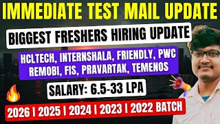 Direct Test Hiring  Immediate Test Link  OFF Campus New Hiring  20262022 Batch  Freshers IT Job [upl. by Solahcin]