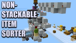 Automatic NonStackable Item Sorter for Minecraft Bedrock [upl. by Assirak549]