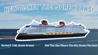 UPDATE  NEW DISNEY TREASURE HORNS ADDED TO THE GAME  Cruise Line Simulator a new era [upl. by Hedva]