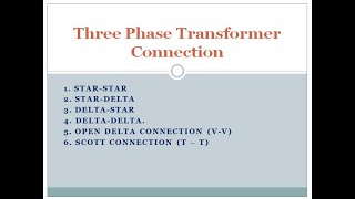 Three Phase Transformer Connection [upl. by Ecinahs]